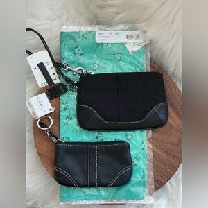 COACH Three Piece Accessory Bundle: Scarf, Wristlet, Coin Purse